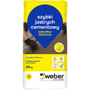 Weberfloor 1000 PLUS jastrych 10-100mm | 25kg