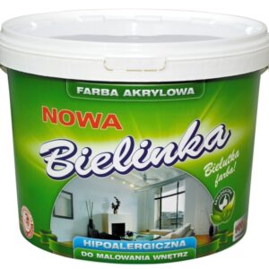 BIELINKA - Farba akrylowa do ścian i sufitów BIAŁA | 10L