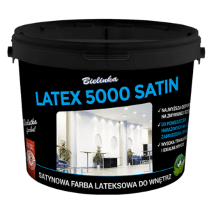 BIELINKA LATEX 5000 - SATYNOWA FARBA LATEKSOWA DO WNĘTRZ I NA ZEWNĄTRZ | 1L