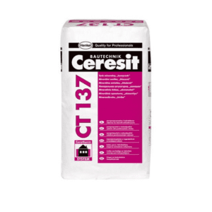 CERESIT CT137 tynk mineralny BIAŁY 1,5 mm | 25kg