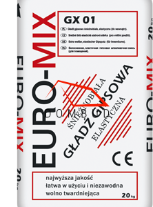 EURO-MIX GX 01 Gładź gipsowa śnieżnobiała | 20kg