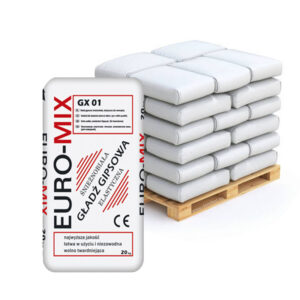 EURO-MIX GX 01 - Gładź gipsowa śnieżnobiała | Paleta - 48 worki