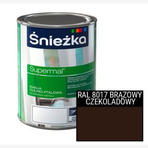 Śnieżka Supermal - Emalia olejno-ftalowa - BRĄZOWY CZEKOLADOWY RAL8017 | 10l