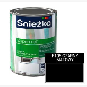 Śnieżka Supermal - Emalia olejno-ftalowa - CZARNY RAL9005 | 10l