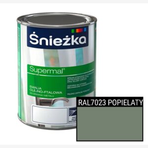 Śnieżka Supermal - Emalia olejno-ftalowa - POPIELATY RAL7023 | 10l