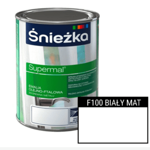 Śnieżka Supermal - Emalia olejno-ftalowa - BIAŁY MAT F100 | 0,4l