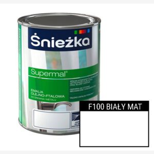Śnieżka Supermal - Emalia olejno-ftalowa - BIAŁY MAT F100 | 5l