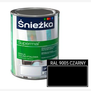Śnieżka Supermal - Emalia olejno-ftalowa - CZARNY RAL9005 | 0,2l