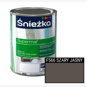 Śnieżka Supermal - Emalia olejno-ftalowa - SZARY JASNY F566 | 10l