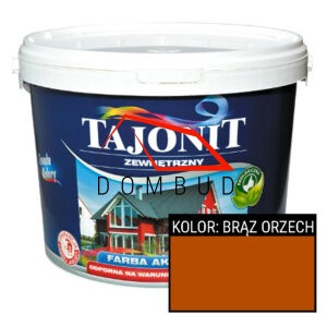 TAJONIT Zewnętrzny farba akryl BRĄZ ORZECH 10l