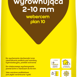 WEBER CEM PLAN 10 - Cementowa zaprawa wyrównująca 2-10mm | 25kg