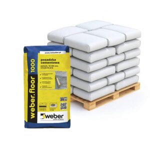 WEBER FLOOR 1000 - Posadzka cementowa 10-100mm - PALETA 42 szt.