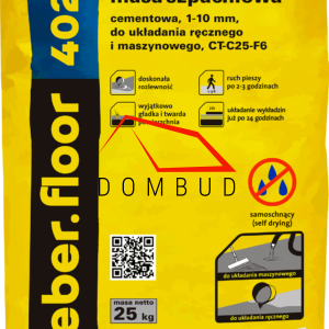WEBER FLOOR 4020 - Samopoziomująca masa szpachlowa o wysokiej wytrzymałości 1-10 mm | 25kg