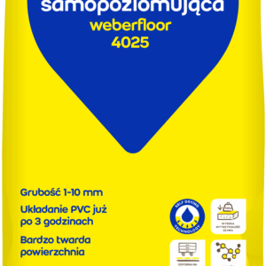 Weber floor 4025 - Szybka masa poziomująca o wysokiej wytrzymałości 1-10mm | 25kg