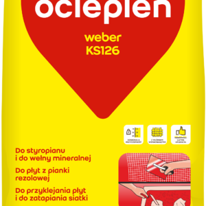 Weber KS126 – Gruboziarnista zaprawa klejowo-szpachlowa do styropianu | 25 kg