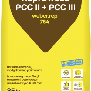 WEBER REP 754 - Sucha zaprawa naprawcza PCC II + PCC III | 25kg
