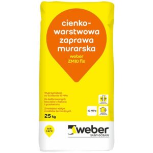 WEBER ZM10 FIX - Cienkowarstwowa zaprawa murarska, 10 MPa | 25 kg