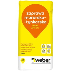 WEBER ZM5 UNI - Uniwersalna zaprawa murarsko-tynkarska, 5 MPa | 25 kg