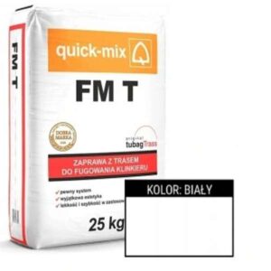 QUICK-MIX FM T biała– Zaprawa do fugowania klinkieru z trasem 25 kg