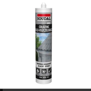 Colozinc Soudal szary - Klej-uszczelniacz hybrydowy przeznaczony do klejenia i uszczelniania blach, rynien i obróbek dekarskich