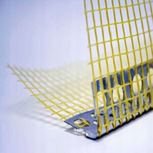 Narożnik aluminiowy z siatką żółtą 10x10cm 3mb