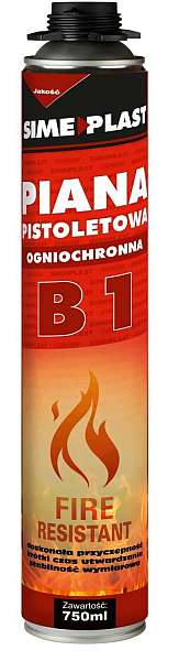 PIANA PISTOLETOWA B1 OGNIOCHRONNA OGNIOWA MONTAŻOWA 750 ML SIMEPLAST