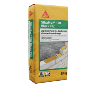 Sika Mur 120 - Zaprawa murarska do bloczków komórkowych M5 SZARA | 25kg