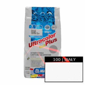 Mapei Ultracolor Plus Biały 100 – elastyczna fuga szybkowiążąca | 5 kg