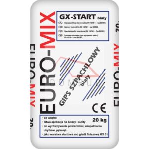 EURO-MIX GX-START Gips Szpachlowy Biały 20 kg - kolor stara biel(pal-48szt)