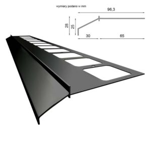 Mapei PROFIL K100 ECO PROFIL 2M - Profil systemowy (szary 7037, brąz 8019, grafit 7024) | 1 szt.